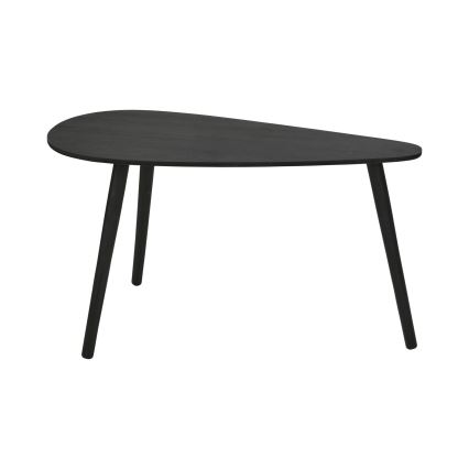 Set di 2 tavolini da salotto SOLE 60/80x30/40 cm nero