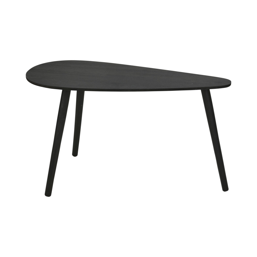 Set di 2 tavolini da salotto SOLE 60/80x30/40 cm nero