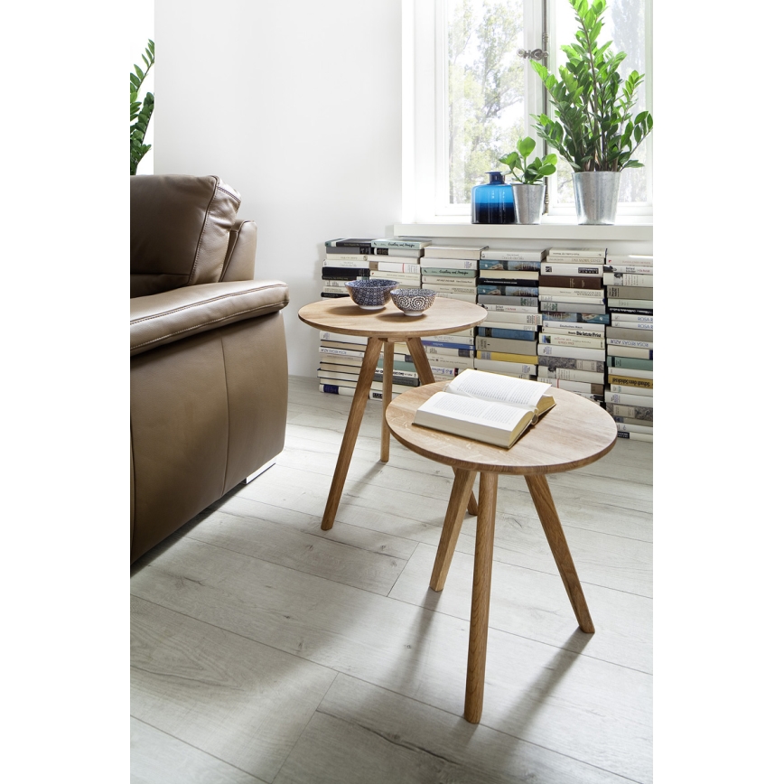 Set di 2 tavolini da salotto VEYLOR in rovere