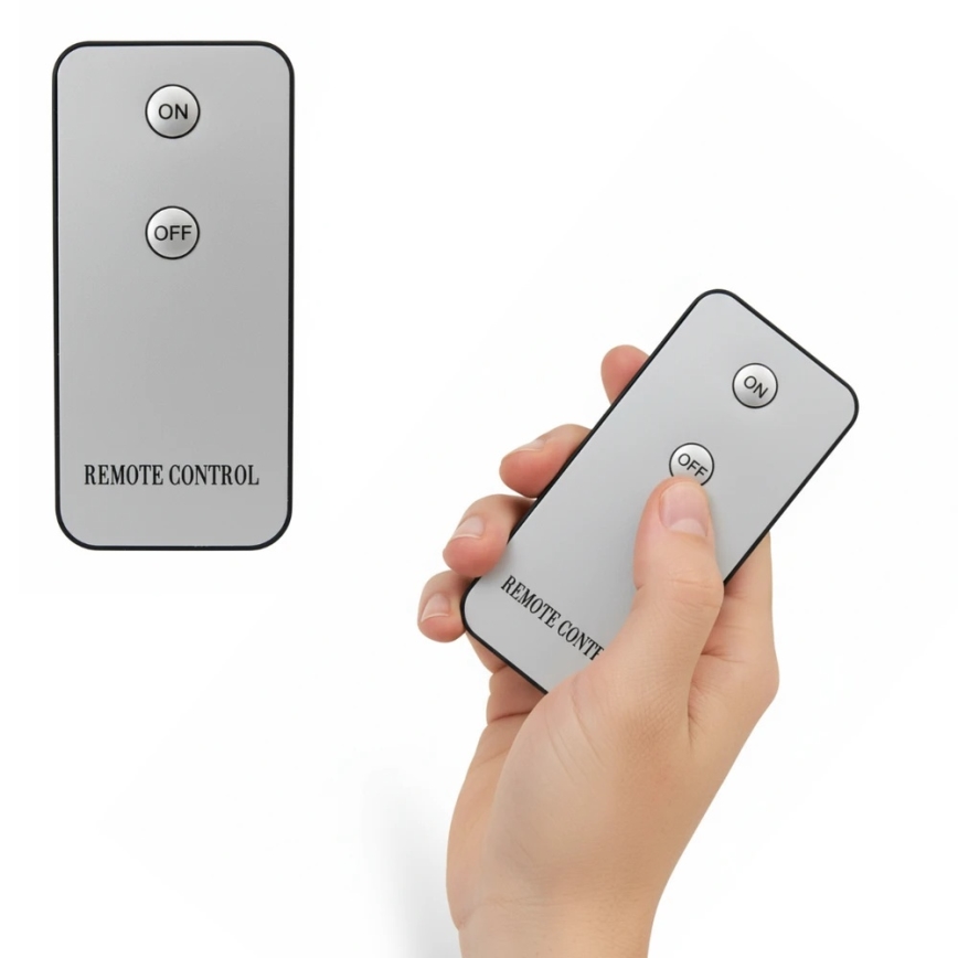 Set di 3 candele LED BRILLO LED/2xAA nere + telecomando