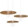 Set di 3 lampadari a cavo SUNPLISS, 1xG9/10W/230V, oro/crema