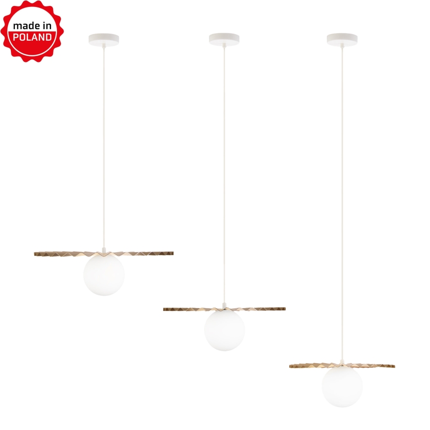 Set di 3 lampadari a cavo SUNPLISS, 1xG9/10W/230V, oro/crema