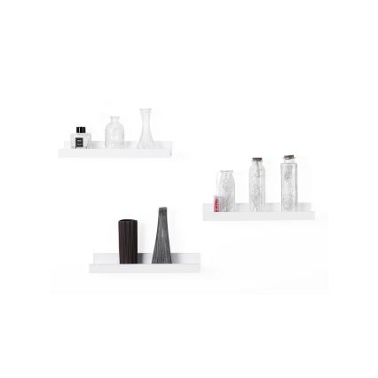 Set di 3 mensole da parete SHELFY bianche