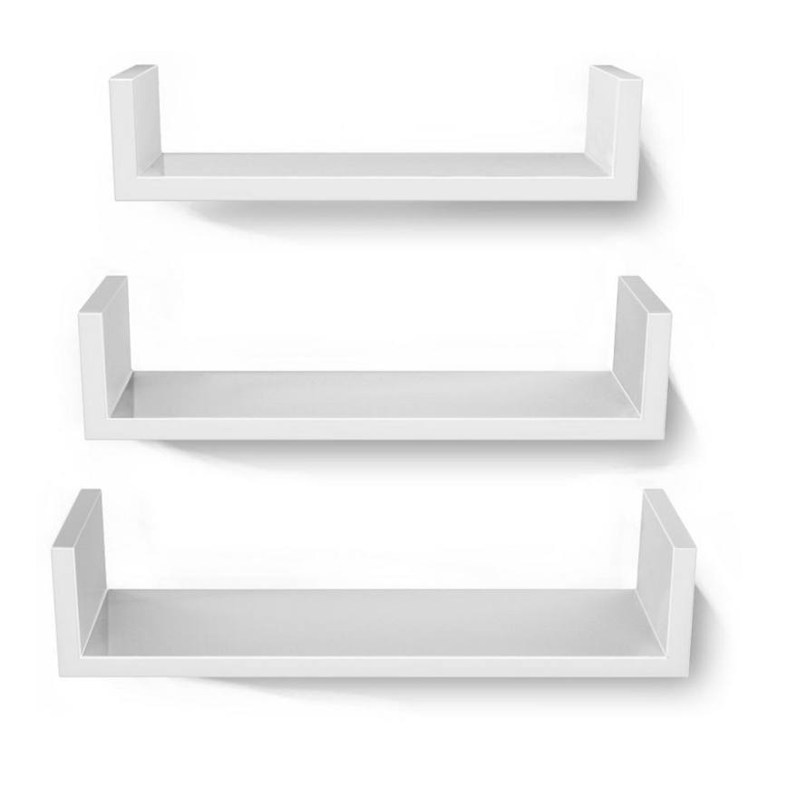 Set di 3 mensole da parete SHELFY bianche