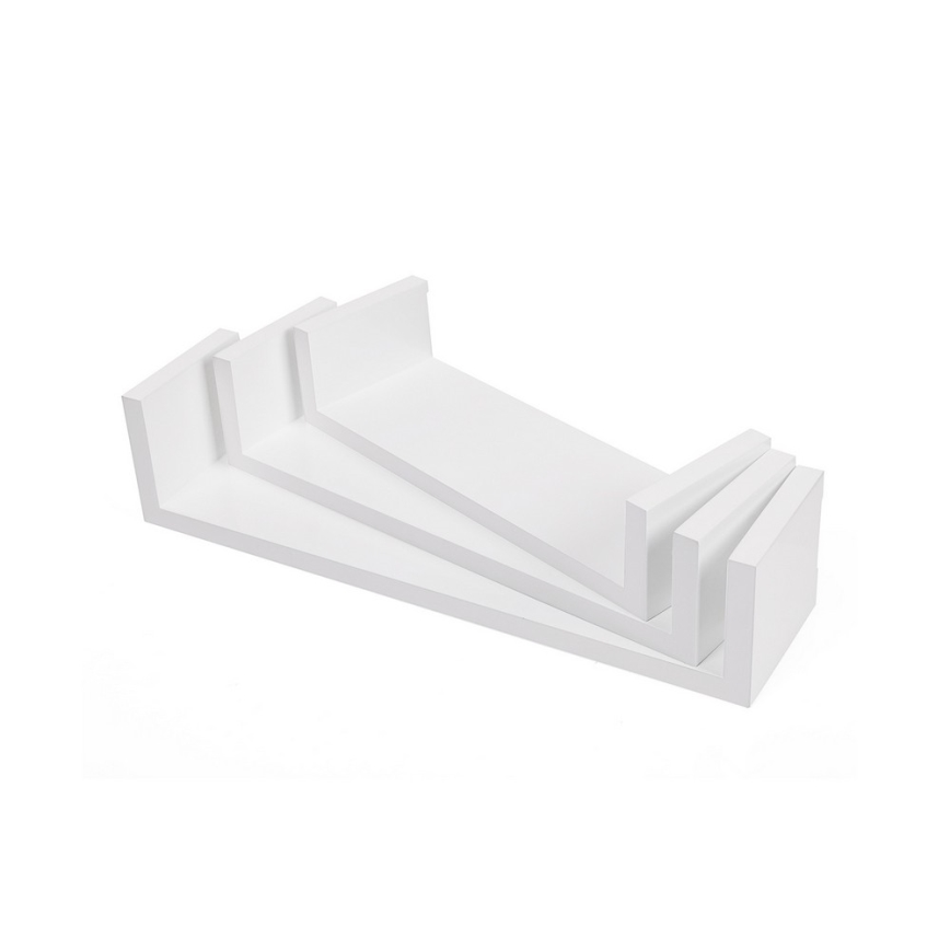 Set di 3 mensole da parete SHELFY bianche