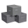 Set di 3 scatole portaoggetti con cerniera CURAN, grigie