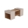 Set di 3 tavolini da salotto SOLIS 45/45/100x30/30/40 cm beige/abete
