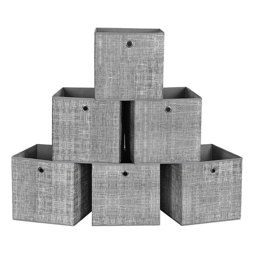 Set di 6 contenitori CURAN - grigio