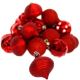 Set di addobbi natalizi 30 pezzi rossi