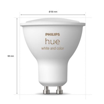 Set di base Philips Hue WHITE AND COLOR AMBIANCE 3xGU10/5,7W/230V 2000-6500K + Dispositivo di interconnessione