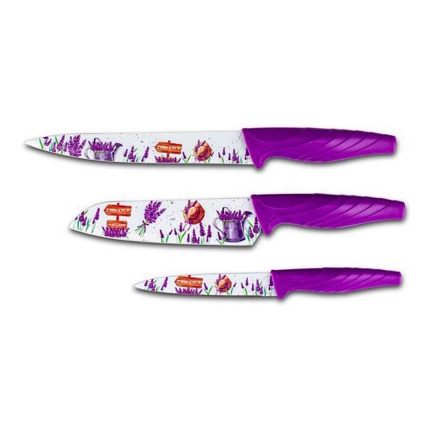 Set di coltelli da cucina LEVANDULE 3 pezzi viola