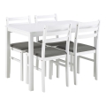 Set di tavolo da pranzo e 4 sedie EMILY bianco