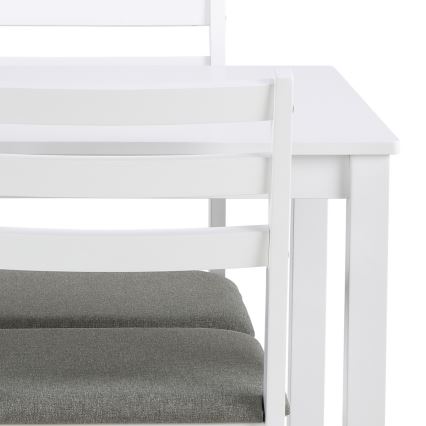 Set di tavolo da pranzo e 4 sedie EMILY bianco