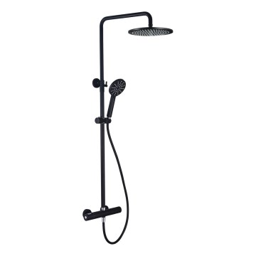 Set doccia con miscelatore termostatico DRAGOR nero opaco