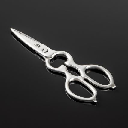 Gudaro - Set di 5 coltelli da cucina in acciaio damascato MIYABI + ceppo portacoltelli e forbici per pollame