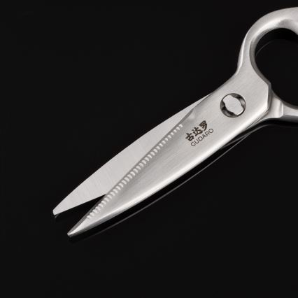 Gudaro - Set di 5 coltelli da cucina in acciaio damascato MIYABI + ceppo portacoltelli e forbici per pollame