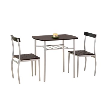 Set per balcone LANCE 82x50 cm, struttura in metallo, finitura wenge