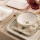 Set per la tavola 26 pezzi in porcellana, bianco/verde
