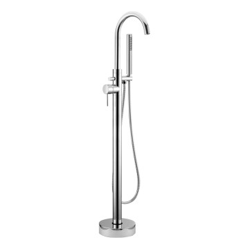 Set per vasca freestanding con miscelatore — 116 cm, cromo lucido