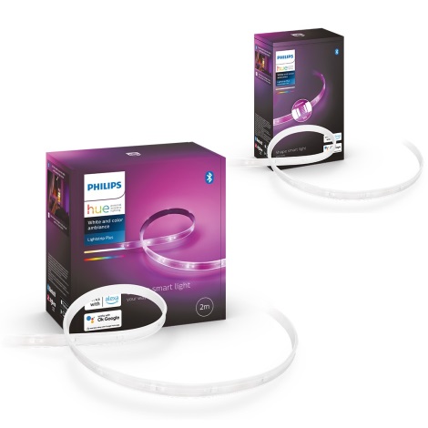 SET - Striscia LED RGBW dimmerabile Philips Hue WHITE AND COLOR AMBIANCE 2m LED/20W/230V + striscia 1m LED/11W/12V