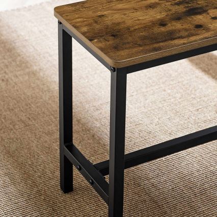 SET Tavolo da bar 110x70 cm + 2x Panche 97x30 cm TREVOR marrone/nero