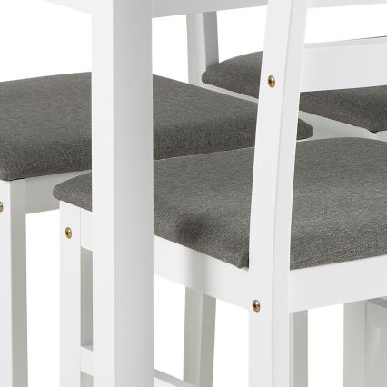 Set tavolo da pranzo + 4 sedie EMILY, colore bianco