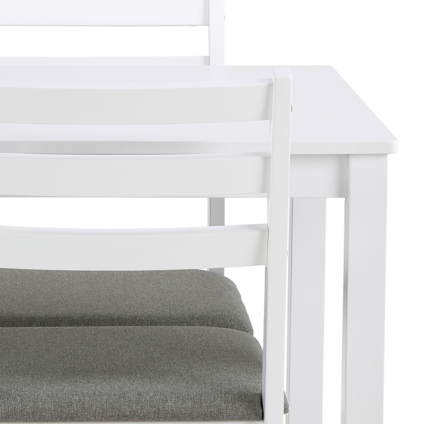 Set tavolo da pranzo + 4 sedie EMILY, colore bianco