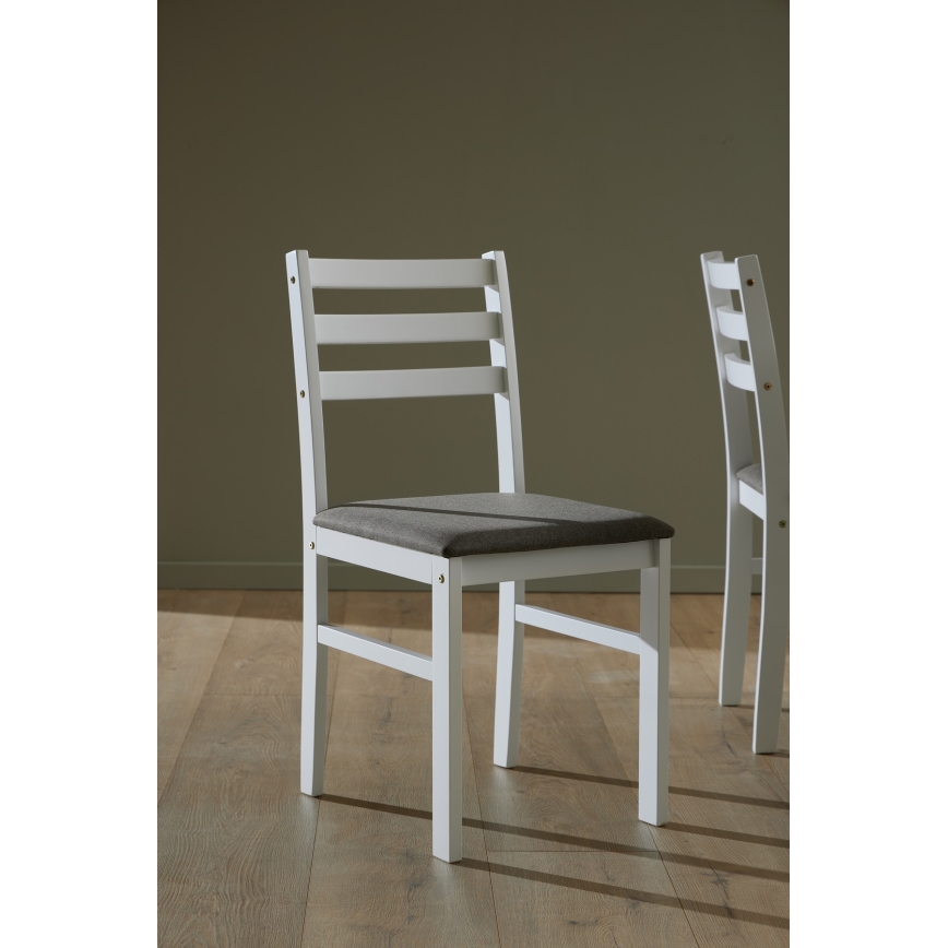 Set tavolo da pranzo + 4 sedie EMILY, colore bianco