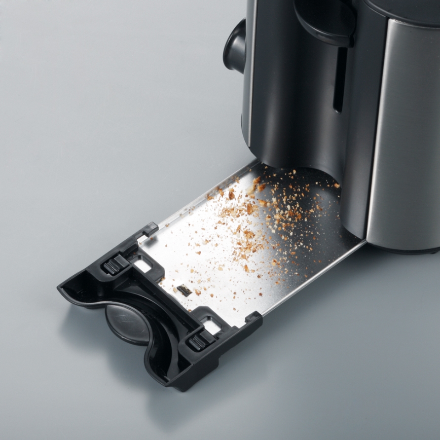 Severin AT 2514 - Tostapane per due fette 850W/230V acciaio inox/nero