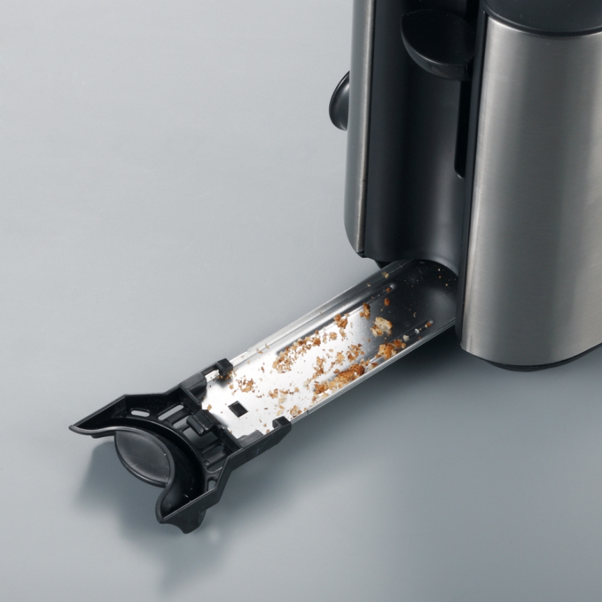 Severin AT 2515 - Tostapane per 2 fette 1000W/230V acciaio inox/nero