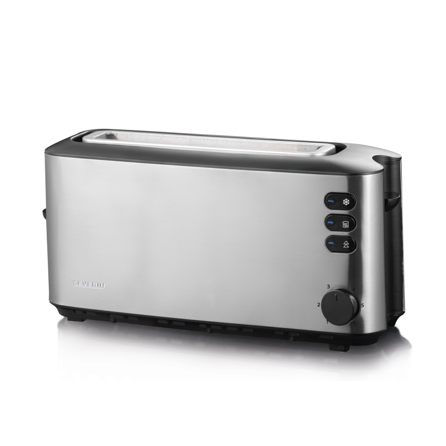 Severin AT 2515 - Tostapane per 2 fette 1000W/230V acciaio inox/nero