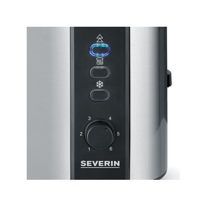 Severin AT 2589 - Tostapane a due fessure 800W/230V acciaio inox/nero