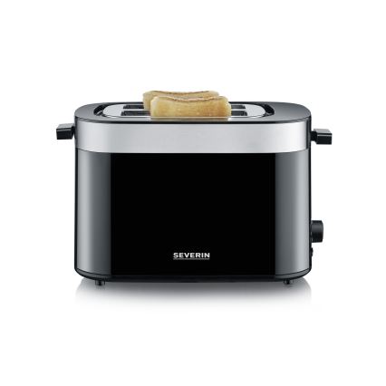 Severin AT 9264 - Tostapane a due fessure 800W/230V acciaio inox/nero