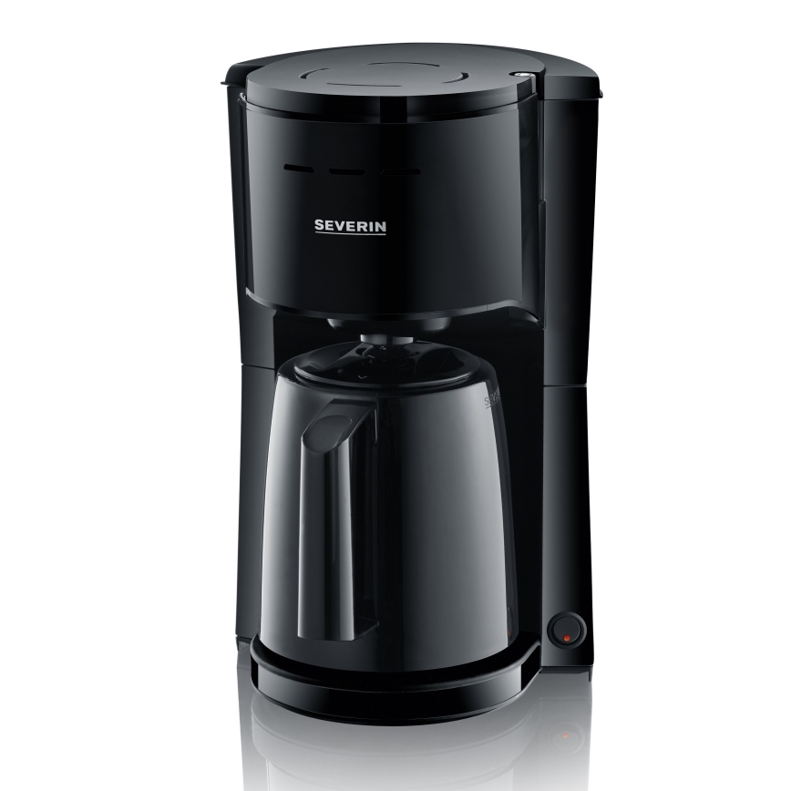 Severin KA 9306 - Macchina da caffè con caraffa termica 1 l 1000 W/230 V, nera