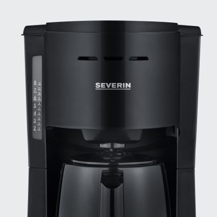 Severin KA 9306 - Macchina da caffè con caraffa termica 1 l 1000 W/230 V, nera