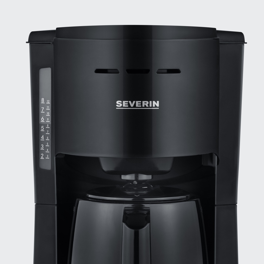 Severin KA 9306 - Macchina da caffè con caraffa termica 1 l 1000 W/230 V, nera