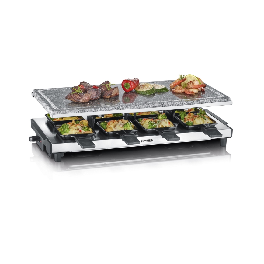 Severin RG 2374 - Griglia raclette con pietra lavica 1500W/230V