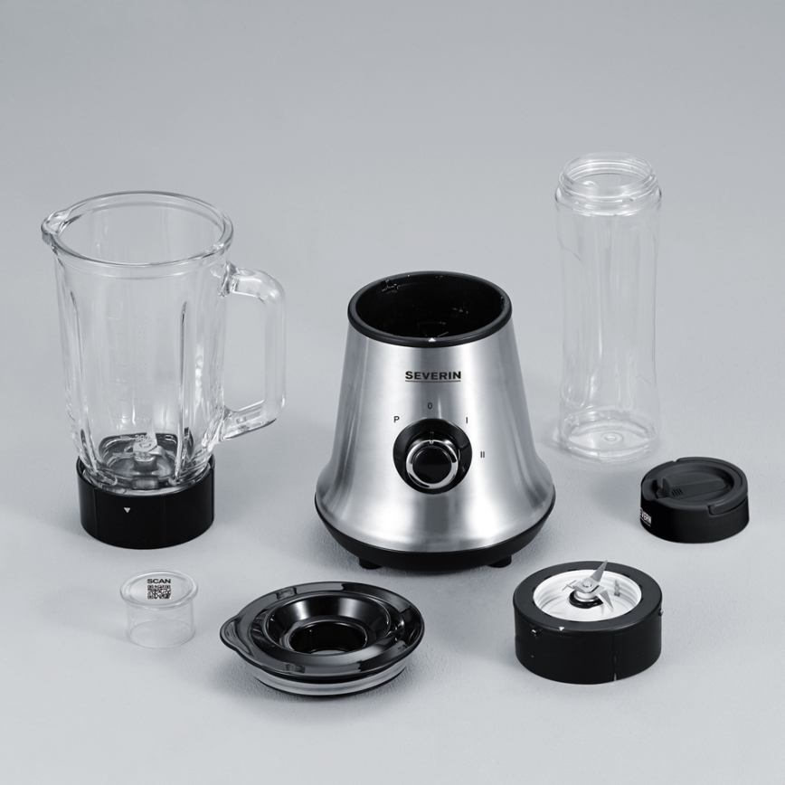 Severin SM 3737 - Frullatore da tavolo 1 L 500 W/230 V acciaio inox/nero