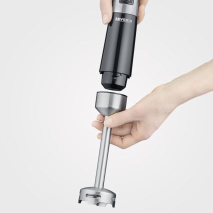 Severin SM 3772 - Frullatore a immersione con accessori 600W/230V in acciaio inox/nero
