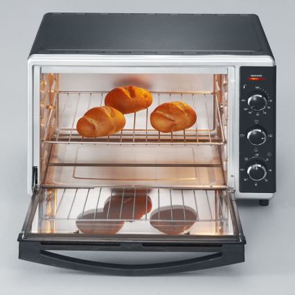 Severin TO 2058 - Forno ventilato con grill e pietra refrattaria per pizza 1800W/230V 42 l nero