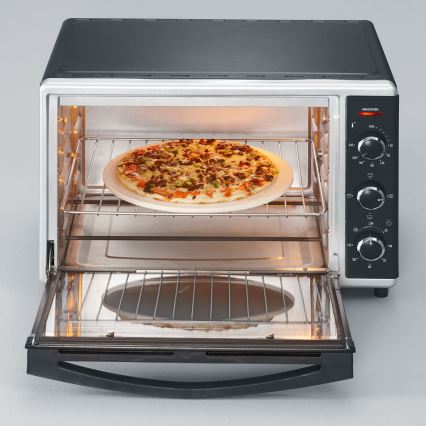 Severin TO 2058 - Forno ventilato con grill e pietra refrattaria per pizza 1800W/230V 42 l nero