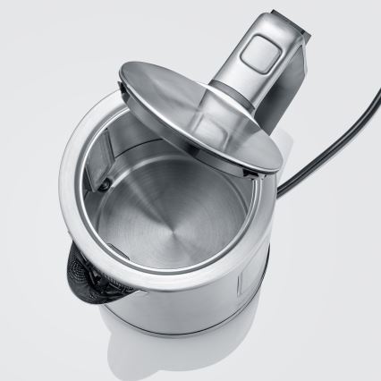 Severin WK 3418 - Bollitore elettrico 1,7 l 3000 W/230 V acciaio inox/nero