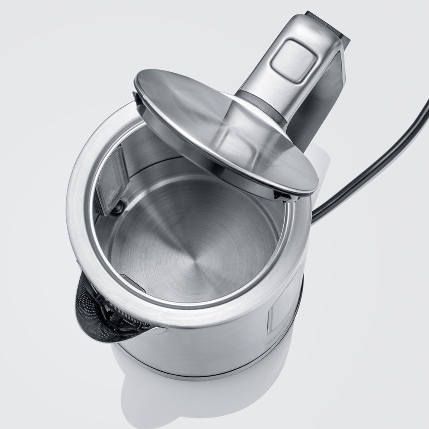 Severin WK 3418 - Bollitore elettrico 1,7 l 3000 W/230 V acciaio inox/nero