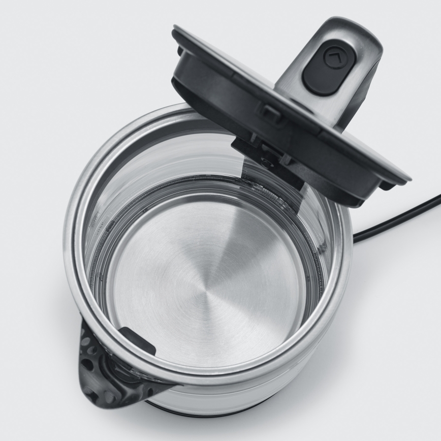 Severin WK 3420 - Bollitore elettrico rapido 1,7 l 2200 W/230 V inox/vetro