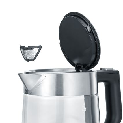 Severin WK 3468 - Bollitore elettrico rapido 1 l 2200 W/230 V acciaio inox/vetro