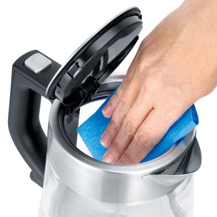 Severin WK 3468 - Bollitore elettrico rapido 1 l 2200 W/230 V acciaio inox/vetro