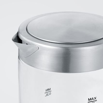 Severin WK 3472 - Bollitore elettrico rapido 0,5 l 1100 W/230 V acciaio inox/vetro