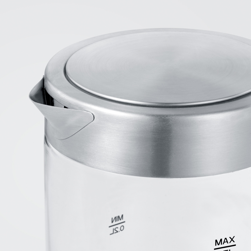 Severin WK 3472 - Bollitore elettrico rapido 0,5 l 1100 W/230 V acciaio inox/vetro