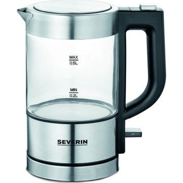 Severin WK 3472 - Bollitore elettrico rapido 0,5 l 1100W/230V acciaio inox/vetro