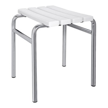 Sgabello 44x45 cm argento/bianco